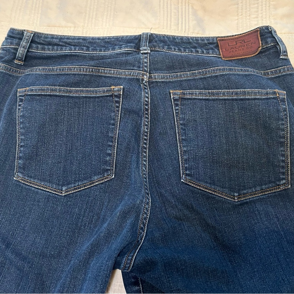 Ralph Lauren Blue Straight Leg Bootcut Jeans size 14 - Picture 6 of 8